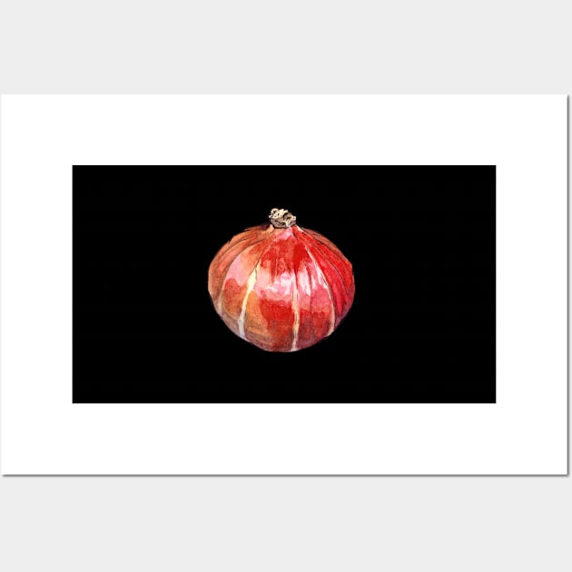 Red kuri squash Wall Art by AquarellChill